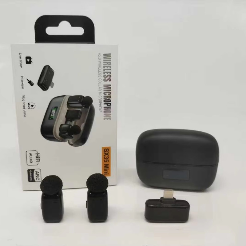 ست میکروفن بی سیم مدل SX35 mini با درگاه اتصال تایپ سی