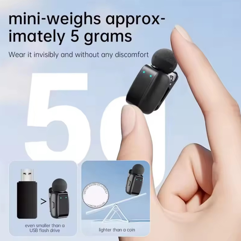 ست میکروفن بی سیم مدل SX35 mini با درگاه اتصال تایپ سی