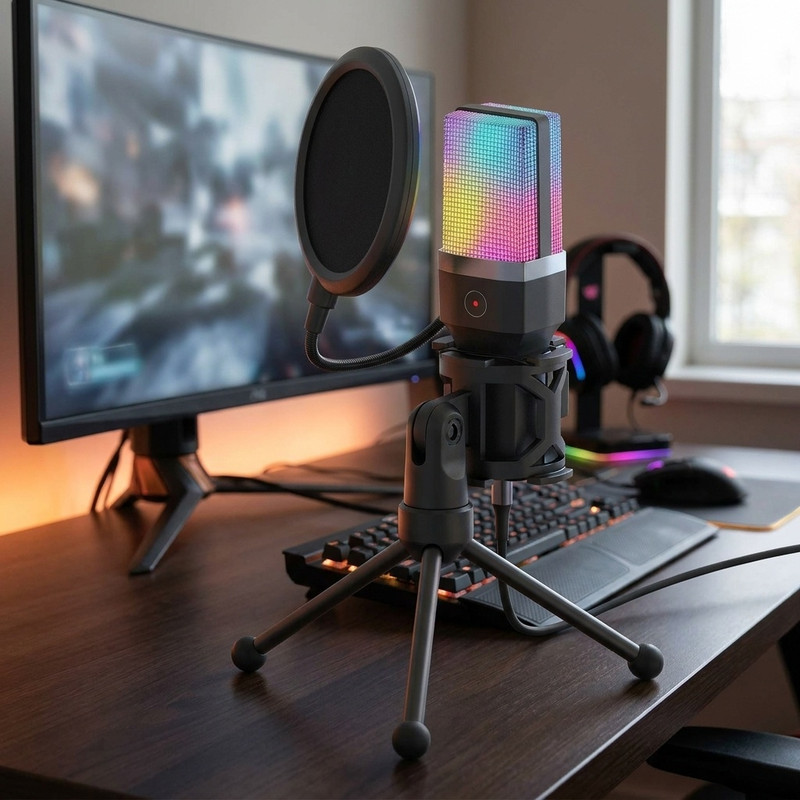 میکروفن رومیزی یانمای مدل X1R RGB با درگاه اتصال USB