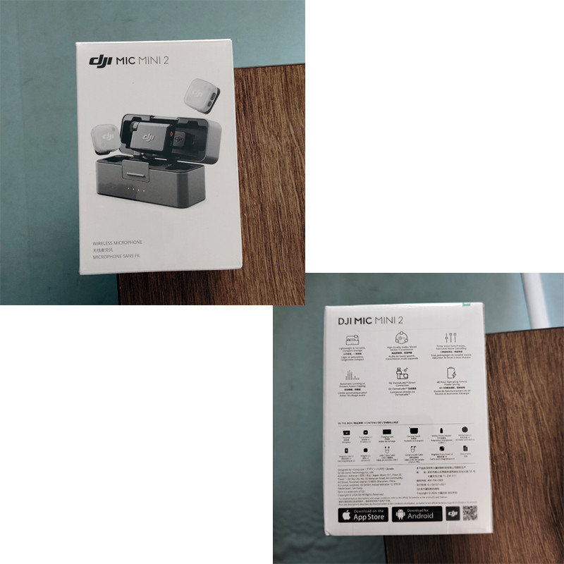 ست میکروفن بی سیم دی جی آی مدل Mic Mini 2 دوکاربره با درگاه اتصال Type-c