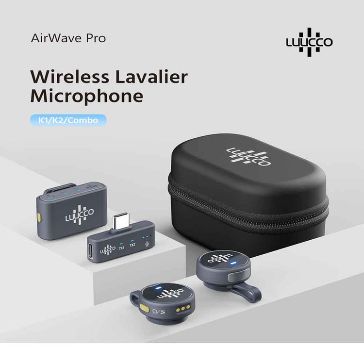 میکروفون یقه ای لوکو مدل AirWave Pro Combo با درگاه اتصال تایپ سی و جک 3.5 میلی متری