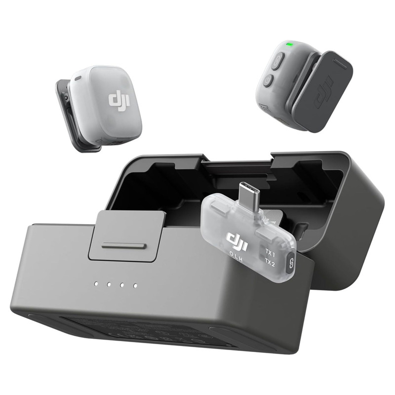 میکروفن بی سیم دی جی آی مدل  DJI Mic Mini2 1TX+Mobile RX+Charging Case با درگاه اتصال USB Type-C