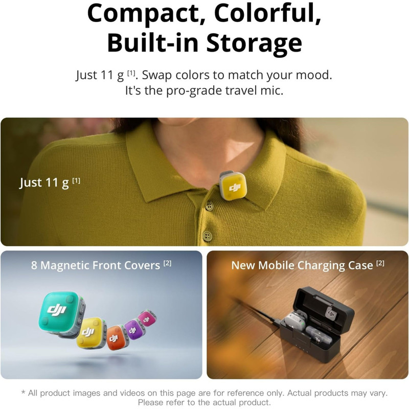 میکروفن بی سیم دی جی آی مدل DJI Mic Mini2 1TX+Mobile RX+Charging Case با درگاه اتصال USB Type-C