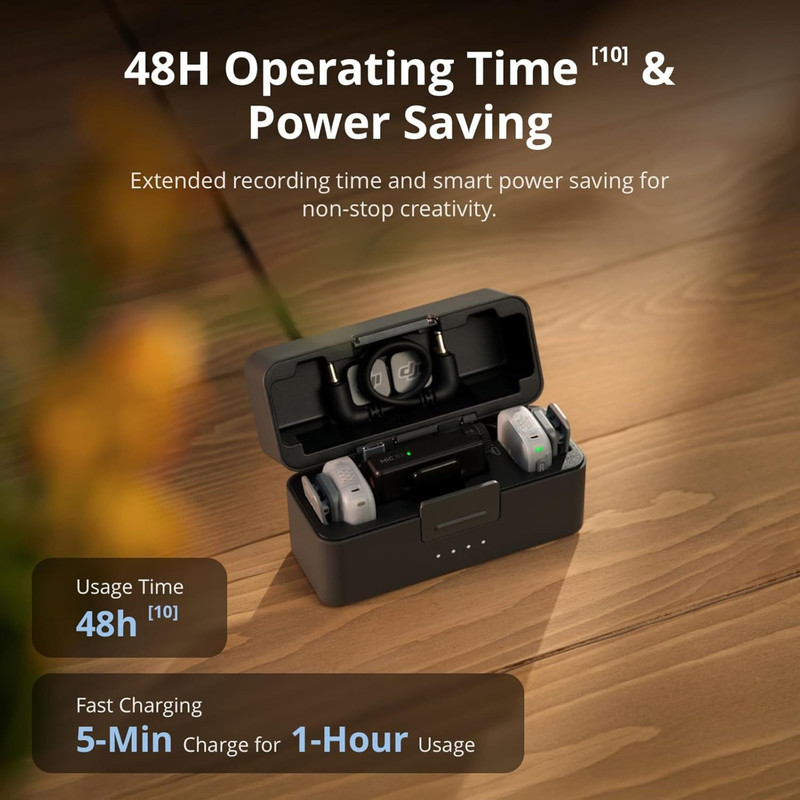 میکروفن بی سیم دی جی آی مدل DJI Mic Mini2 1TX+Mobile RX+Charging Case با درگاه اتصال USB Type-C