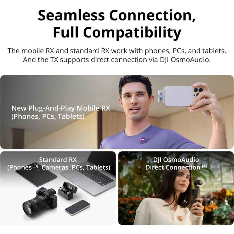 میکروفن بی سیم دی جی آی مدل DJI Mic Mini2 1TX+Mobile RX+Charging Case با درگاه اتصال USB Type-C