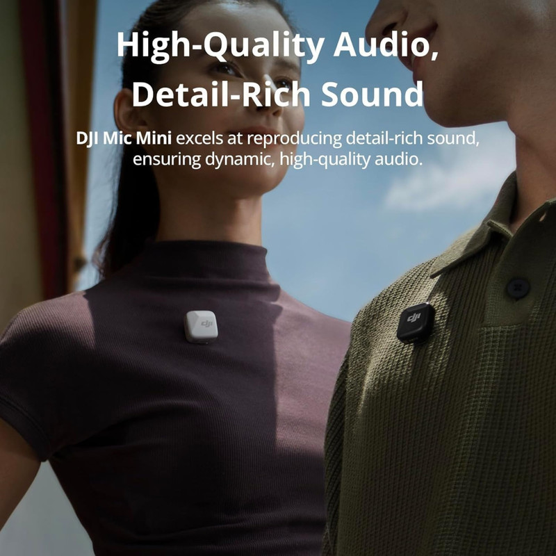 میکروفن بی سیم دی جی آی مدل DJI-mic-mini-transmitter-2TX با درگاه اتصال USB Type-C