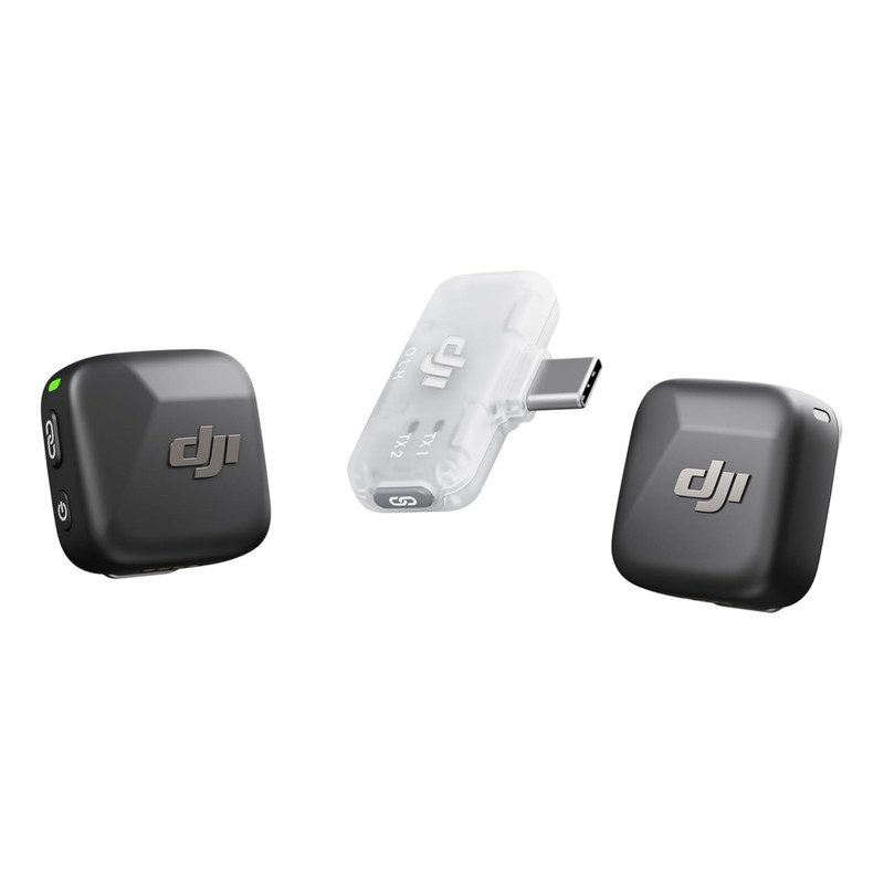 میکروفن بی سیم دی جی آی مدل DJI-mic-mini-transmitter-2TX با درگاه اتصال USB Type-C