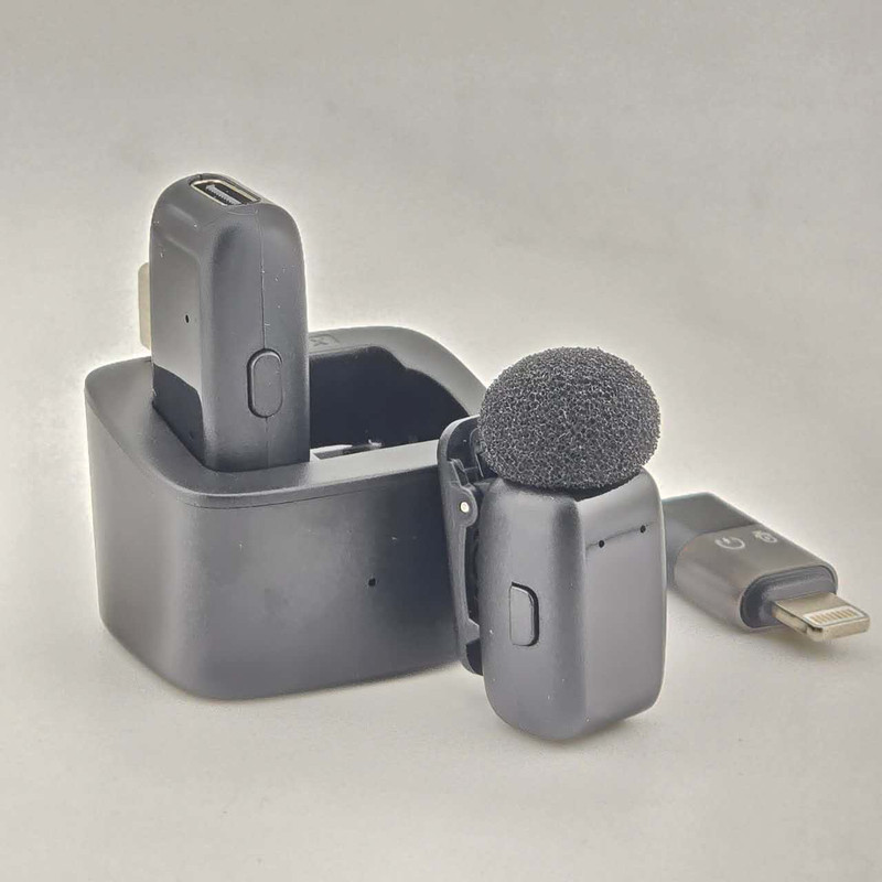 ست میکروفن بی سیم مدل SX-35 MINI با درگاه اتصال لایتنینگ و تایپ سی