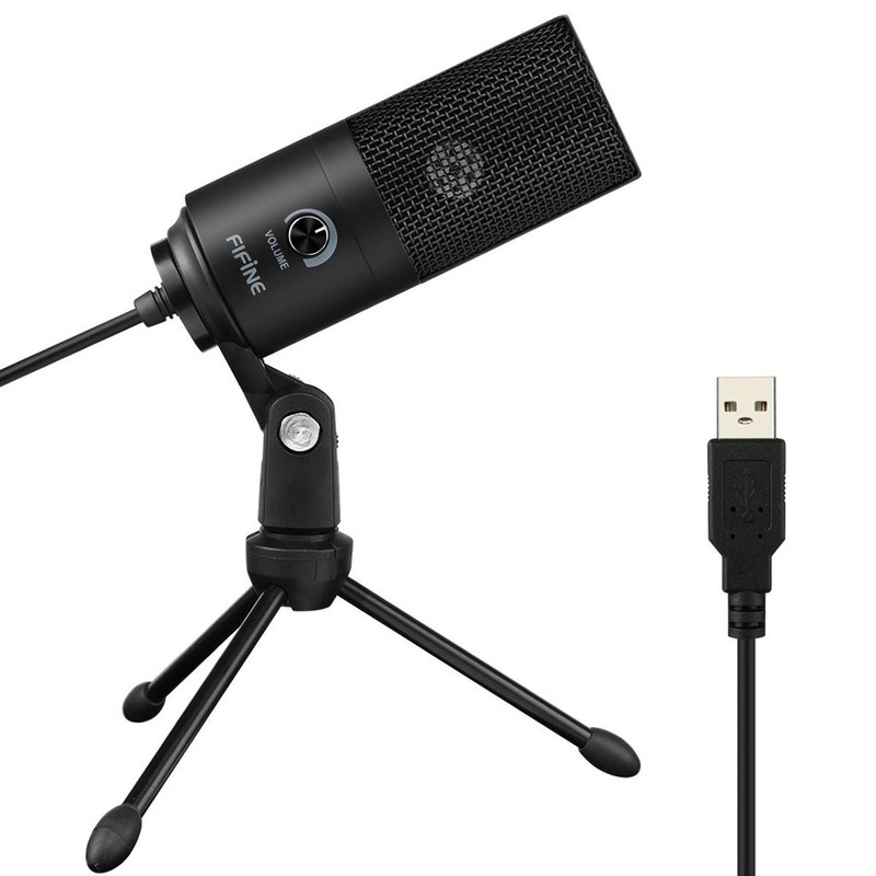 میکروفن کندانسر فای فاین مدل K669B با درگاه اتصال USB
