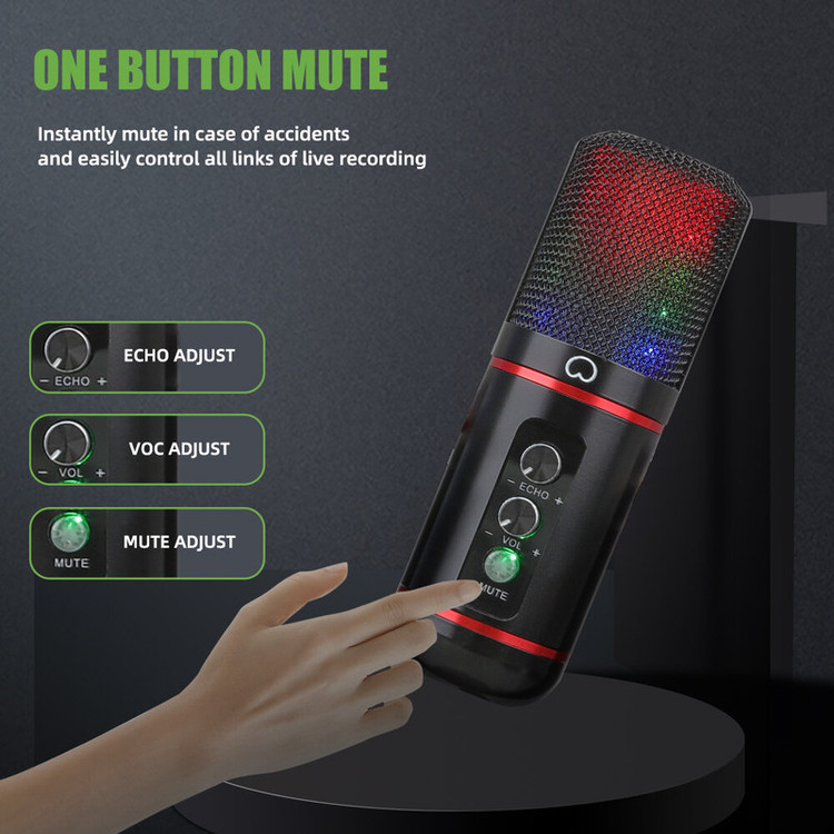 میکروفون کاندنسر جم آدیو مدل GA-200USB Kit