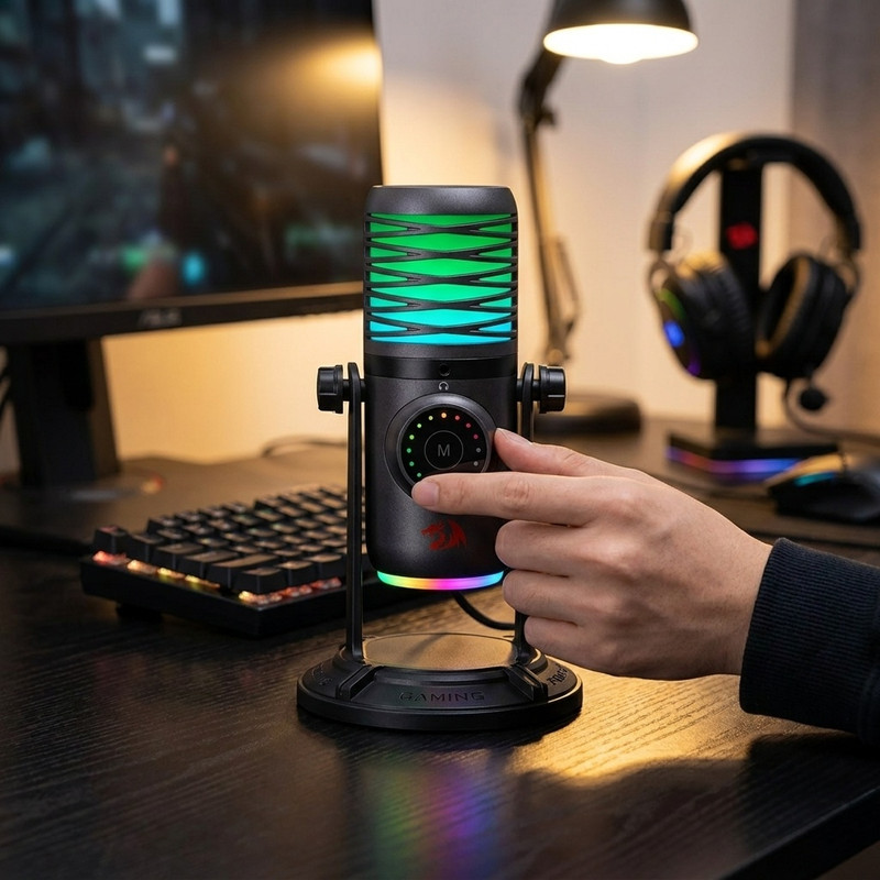 میکروفن رومیزی ردراگون مدل REDRAGON GM306 STELLARIS با درگاه اتصال USB
