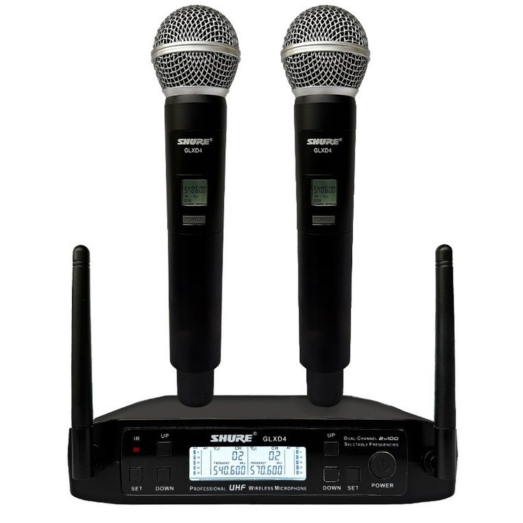 ست میکروفن بی سیم شور مدل GLXD4-UHF با درگاه اتصال XLR