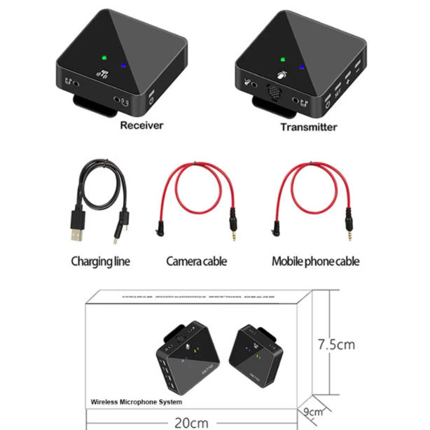 میکروفن بی سیم مدل SK750 new بسته 2 عددی