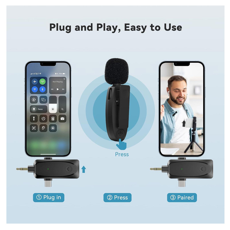 میکروفن یقه ای مدل AP003 با درگاهای اتصال جک 3.5 میلیمتری