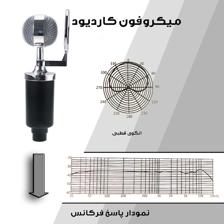 میکروفن استودیویی مدل کاردیود کد HEAD-CIRCLE