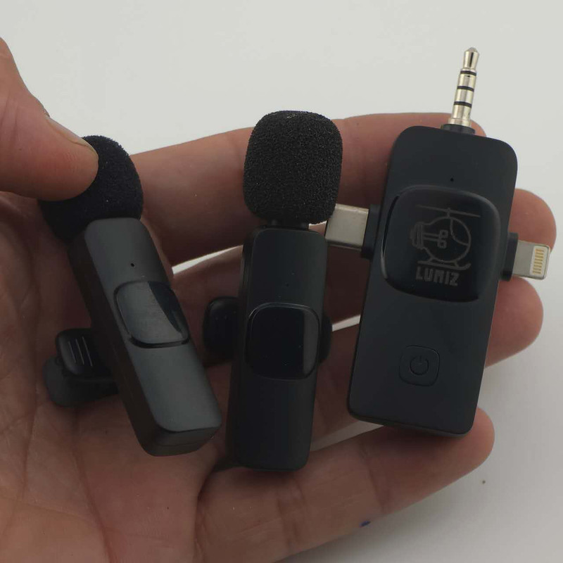 میکروفون بی سیم یقه ای لومیز مدل 2mic-3way با درگاه اتصال اتصال تایپ سی و لایتنینگ