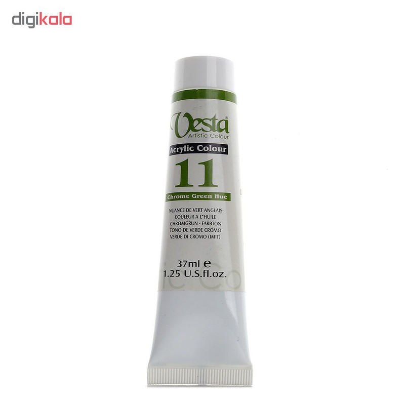 رنگ اکریلیک وستا مدل Chrome Green Hue 11 حجم 37 میلی لیتر