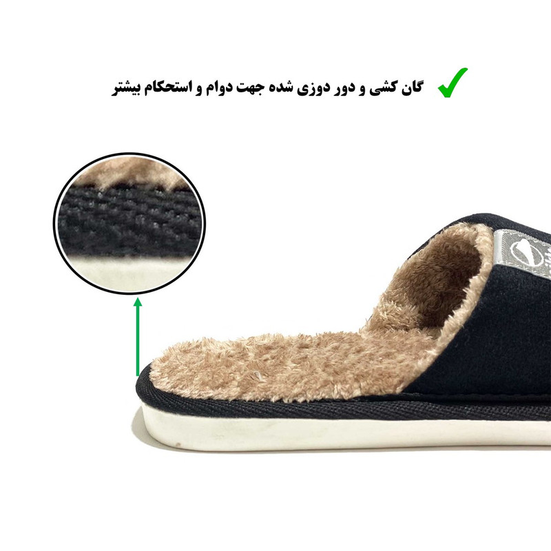 دمپایی حوله ای مردانه نیکتا مدل M-56 کد RS-BK-211
