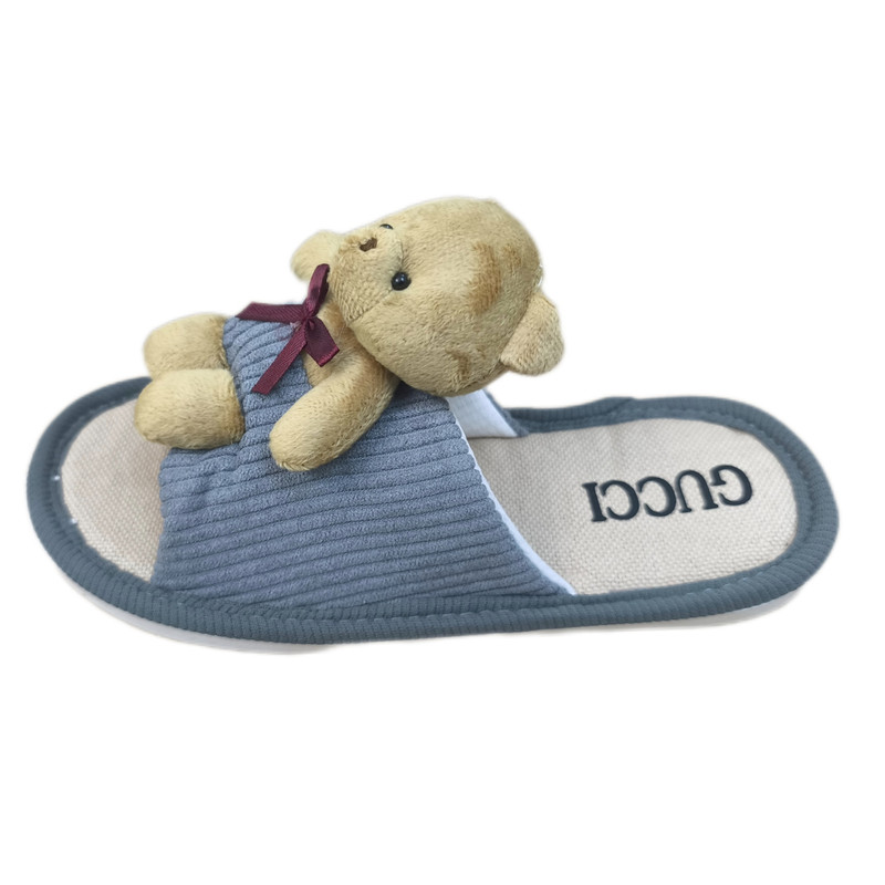 دمپایی حوله ای مدل خرسی PRSTK Teddy G