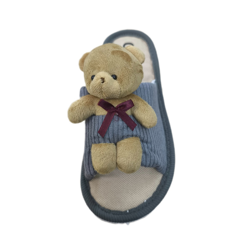 دمپایی حوله ای مدل خرسی PRSTK Teddy G