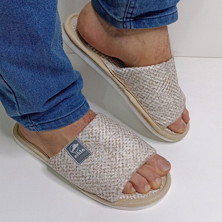 دمپایی حوله ای نیکتا مدل جلو باز 31-10000 کد 1585-CR