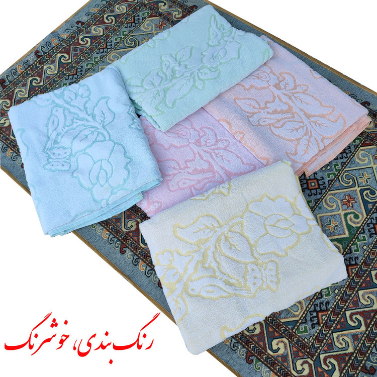 حوله حمام نساجی دُر هنر یزد مدل محبوبین 20 بافت سایز 185x110سانتی متر