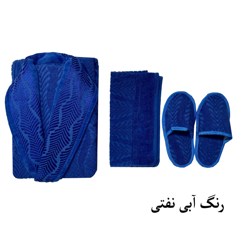 سرویس حوله پالتویی 3 تکه هنرمند مدل خوشه ای سایز 125