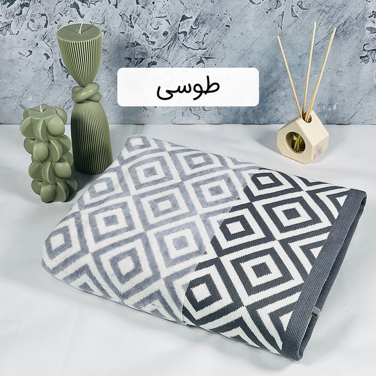 حوله حمام آذرریس طرح فلورین سایز 100×165 سانتی متر