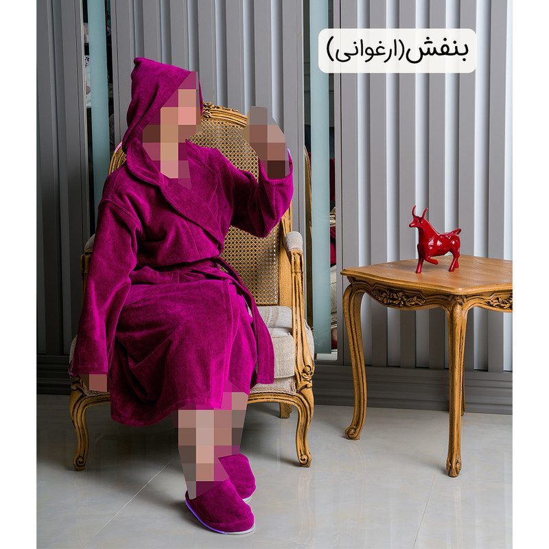 سرویس حوله پالتویی 2 تکه دنیز طرح فیوره