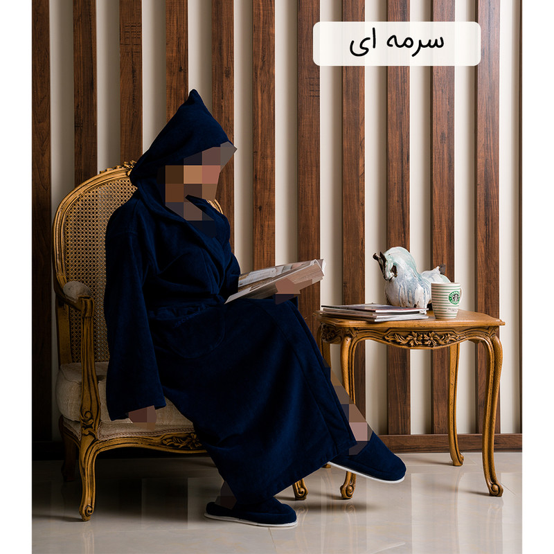 سرویس حوله پالتویی 2 تکه دنیز طرح فیوره