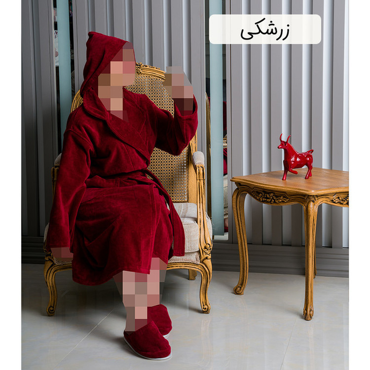 سرویس حوله پالتویی 2 تکه دنیز طرح فیوره