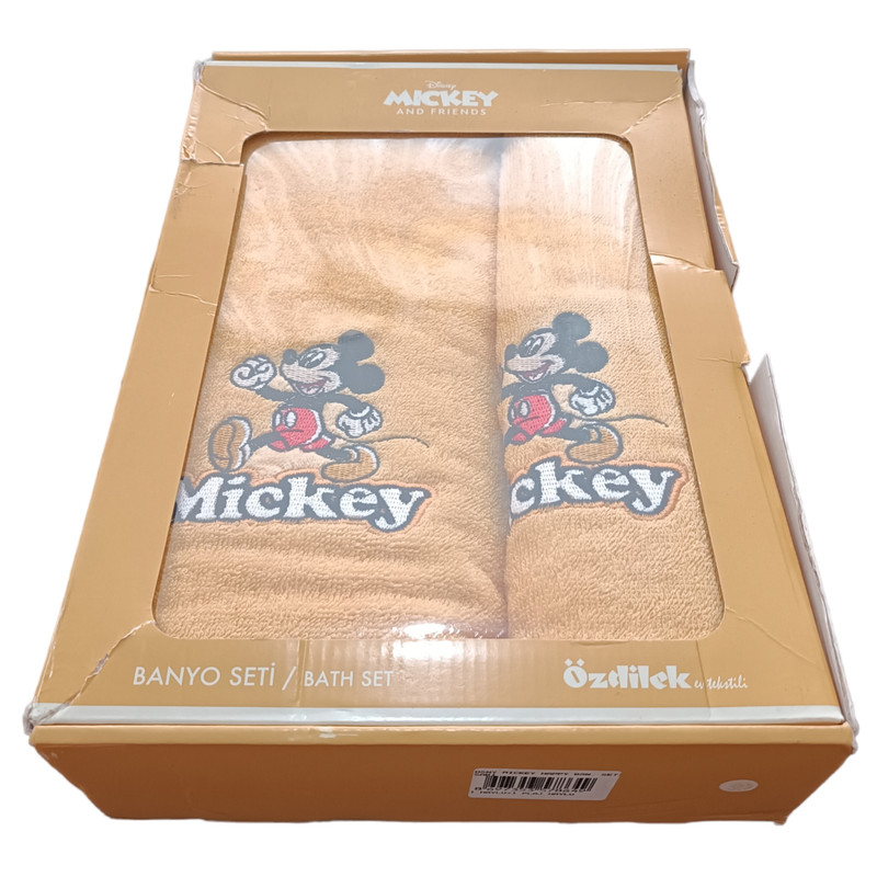 سرویس حوله 2 تکه ازدیلک مدل Mickey Mouse Happy