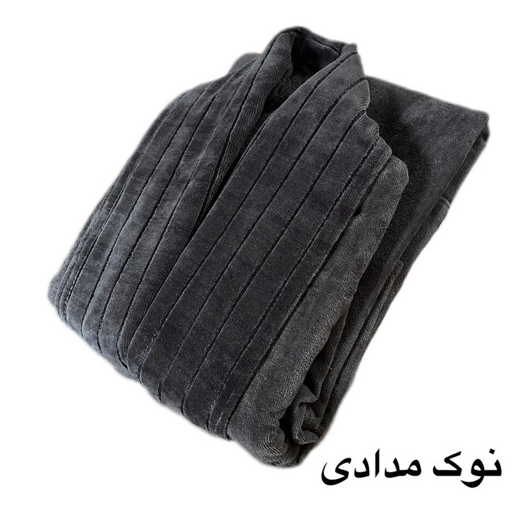 حوله پالتویی آقای کاریزما طرح یقه ابریشم مدل نواری سایز 125 مناسب برای قد 160 الی 185 سانتی متر