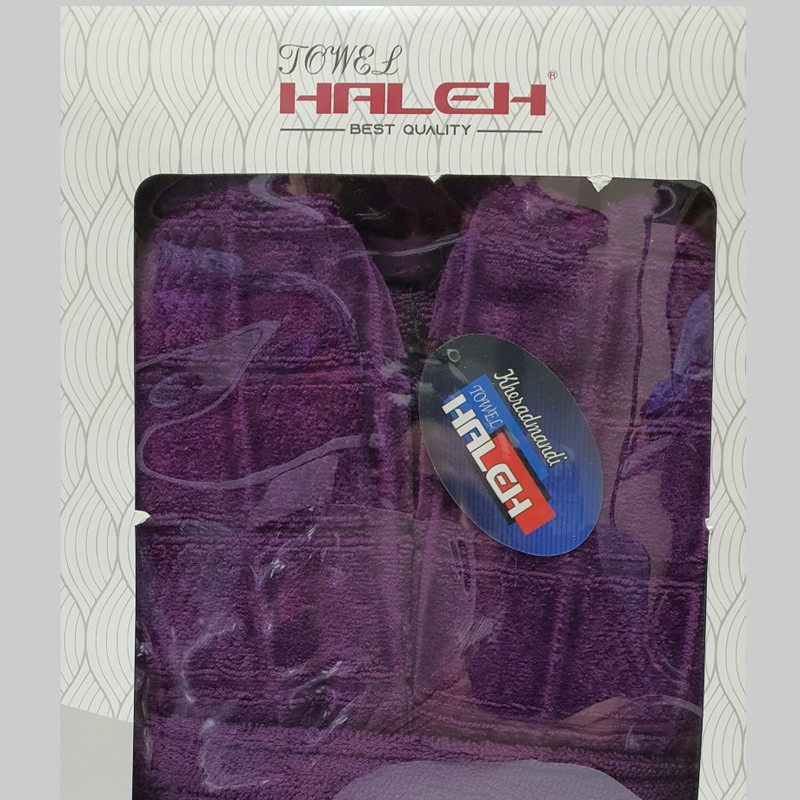 حوله حمام مدل یقه مخملی سایز 170x150 سانتی متر
