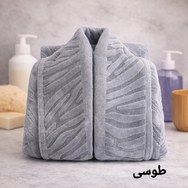 حوله پالتویی آقای کاریزما مدل موج سایز 125 سانتی متر مناسب محدوده قد 160 الی 185 سانتی متر