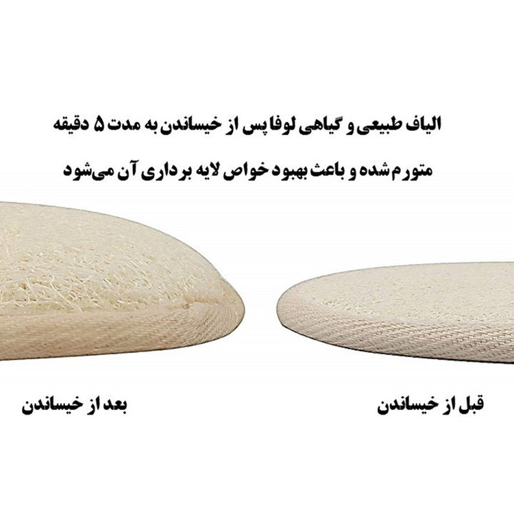 لیف حمام مدل لایه بردار طبیعی گیاه لوفا بسته 6 عددی