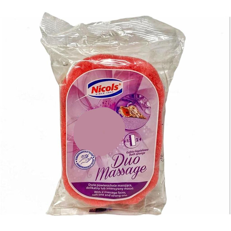 اسفنج شستشوی بدن نیکولز مدل Duo massage کد 309