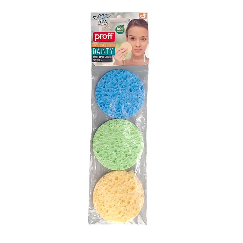 اسفنج شستشوی بدن و صورت پروف مدل Dainty مجموعه 3 عددی