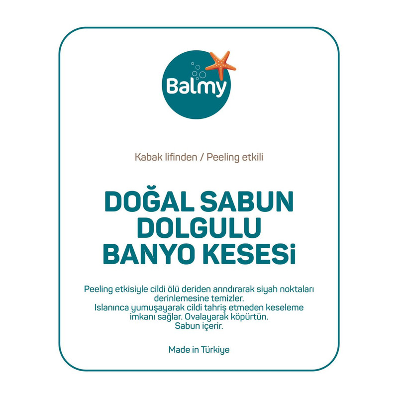 لیف حمام بالمی مدل لوفا صابون دار Nectarine & lemongrass