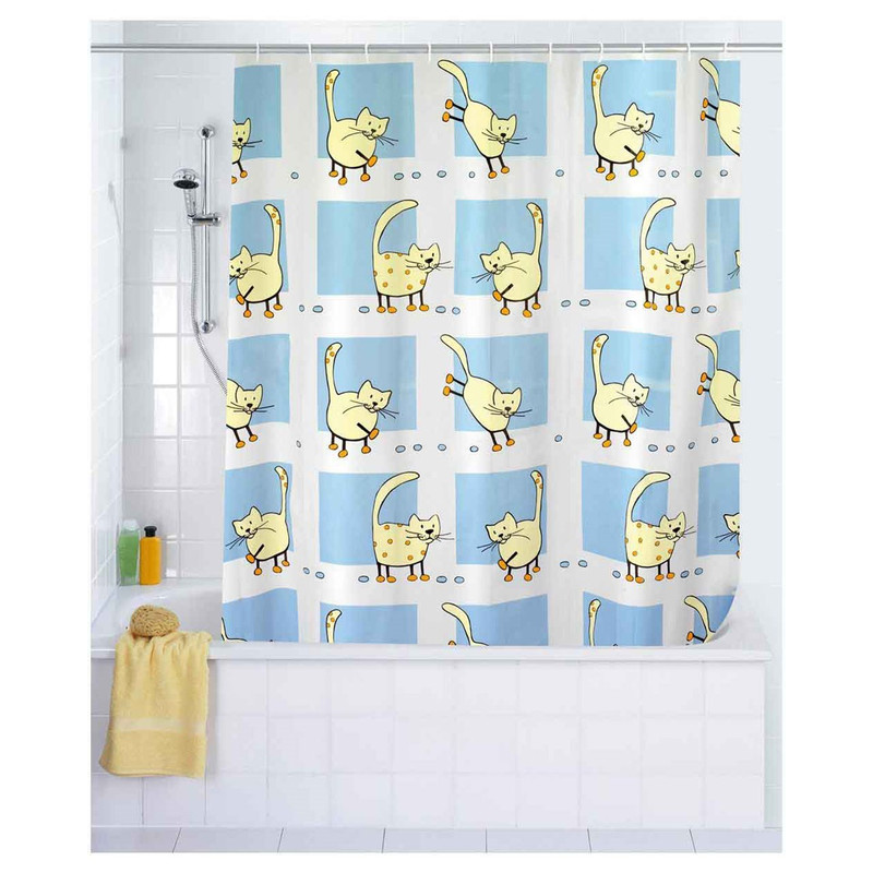 پرده حمام ونکو مدل Cat سایز 200x120 سانتی متر