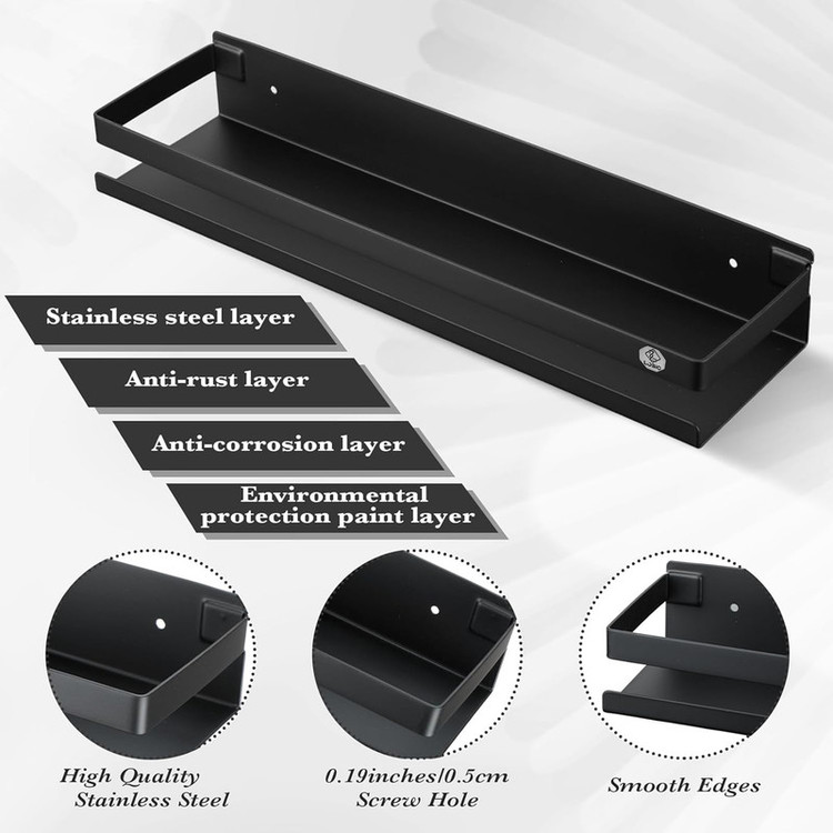 طبقه حمام لوبیک مدل metal بسته 2 عددی