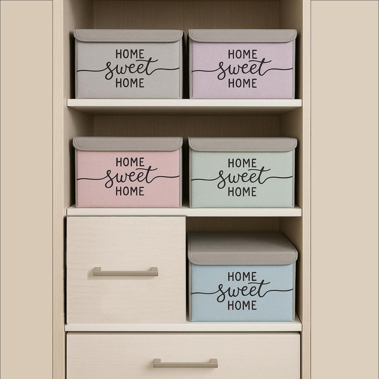 باکس لباس طرح لینن HOME SWEET HOME کد S3
