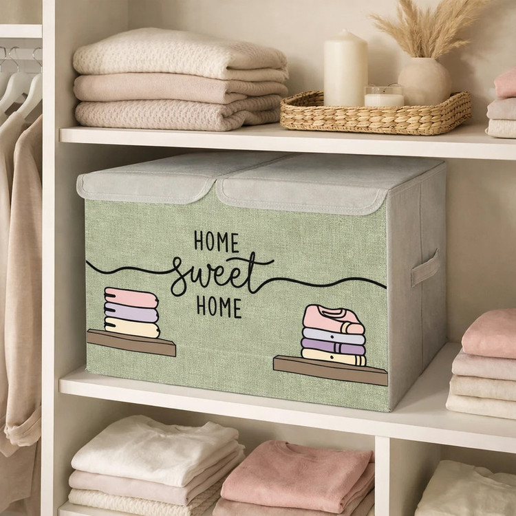 باکس لباس طرح لینن مدل HOME SWEET HOME کد TS3