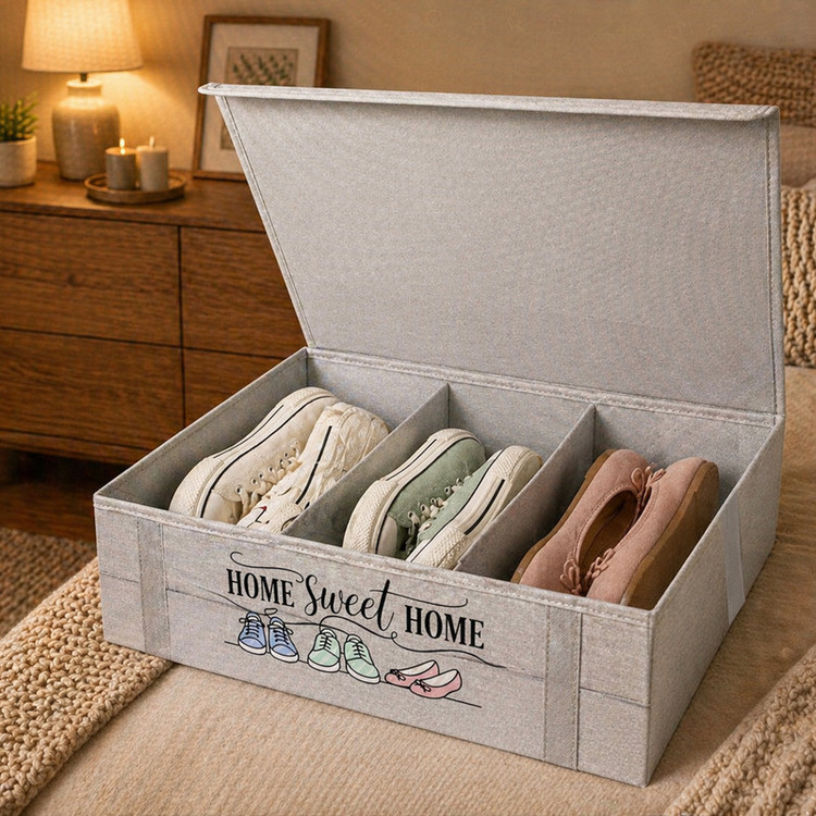 نظم دهنده کفش طرح لینن HOME SWEET HOME کد SH1
