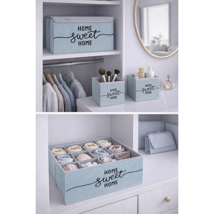 نظم دهنده طرح لینن HOME SWEET HOME کد ECO1 مجموعه 4 عددی