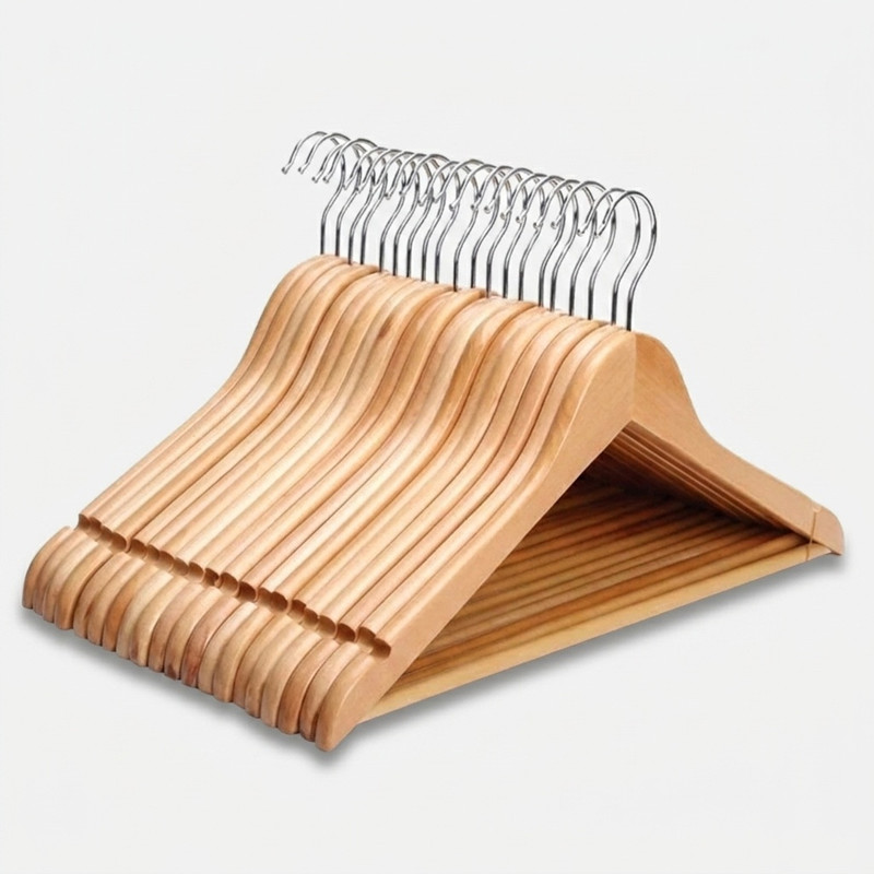 چوب لباسی مدل چوب افرا کد 43 بسته 12 عددی