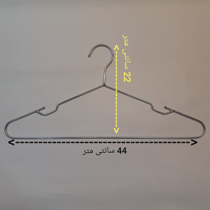 چوب لباسی مدل فلزی AQUA بسته 6 عددی