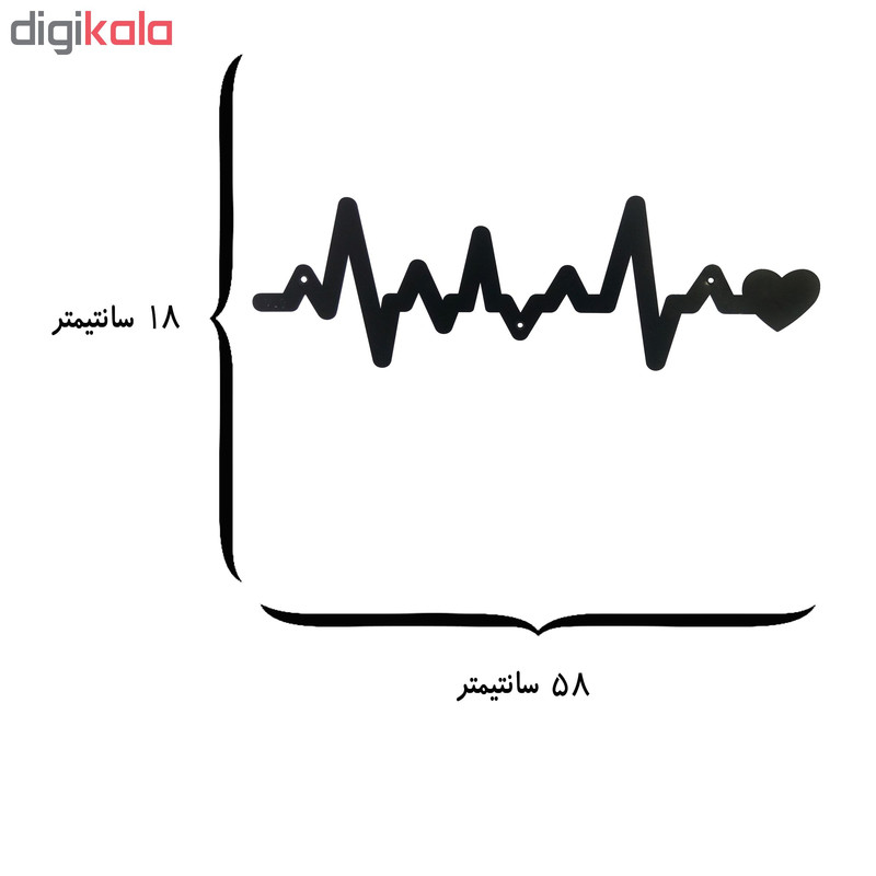 آویز لباس ملو طرح ضربان کد KMH79