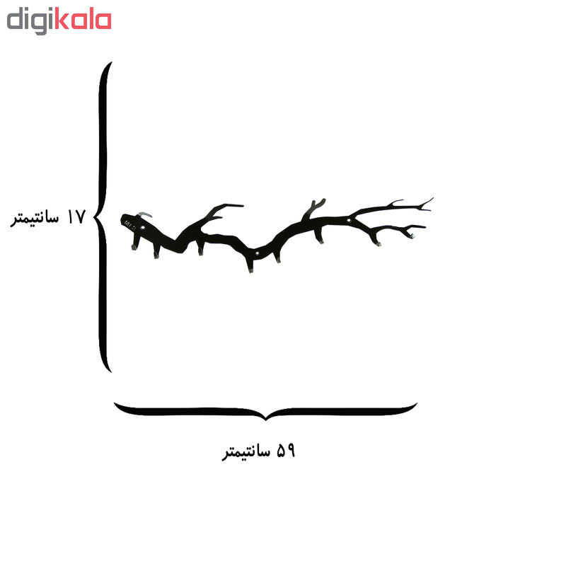 آویز لباس ملو طرح شاخه کد KMH105