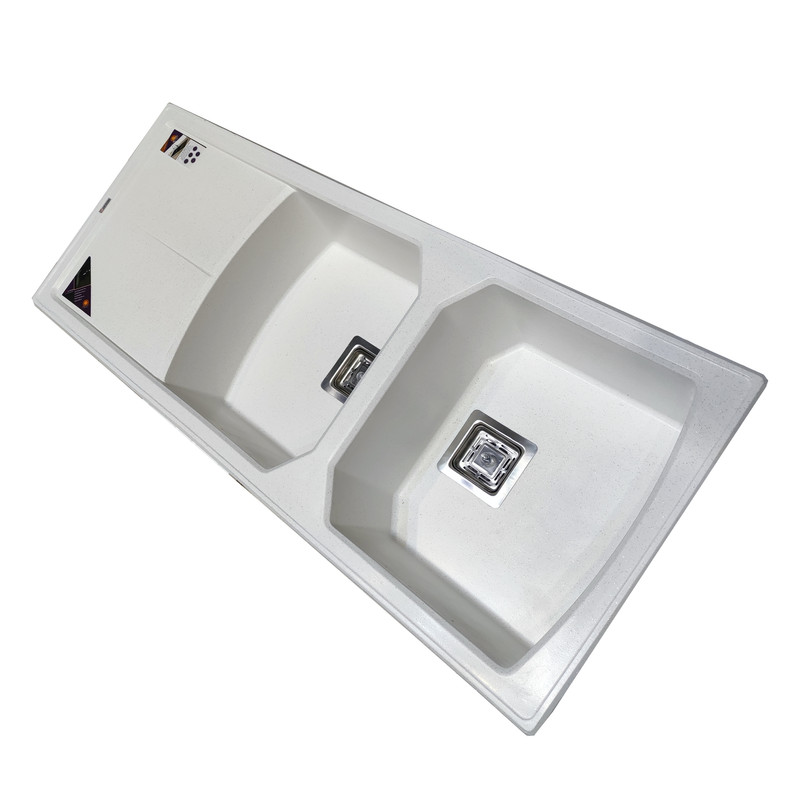 سینک ظرفشویی گرانیت توکار دو لگنه پارادایز مدل ITALY-401-WAKlil